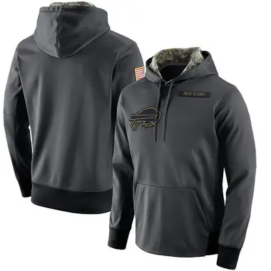 Men's Buffalo Bills Salute to Service Player Performance Hoodie - Anthracite